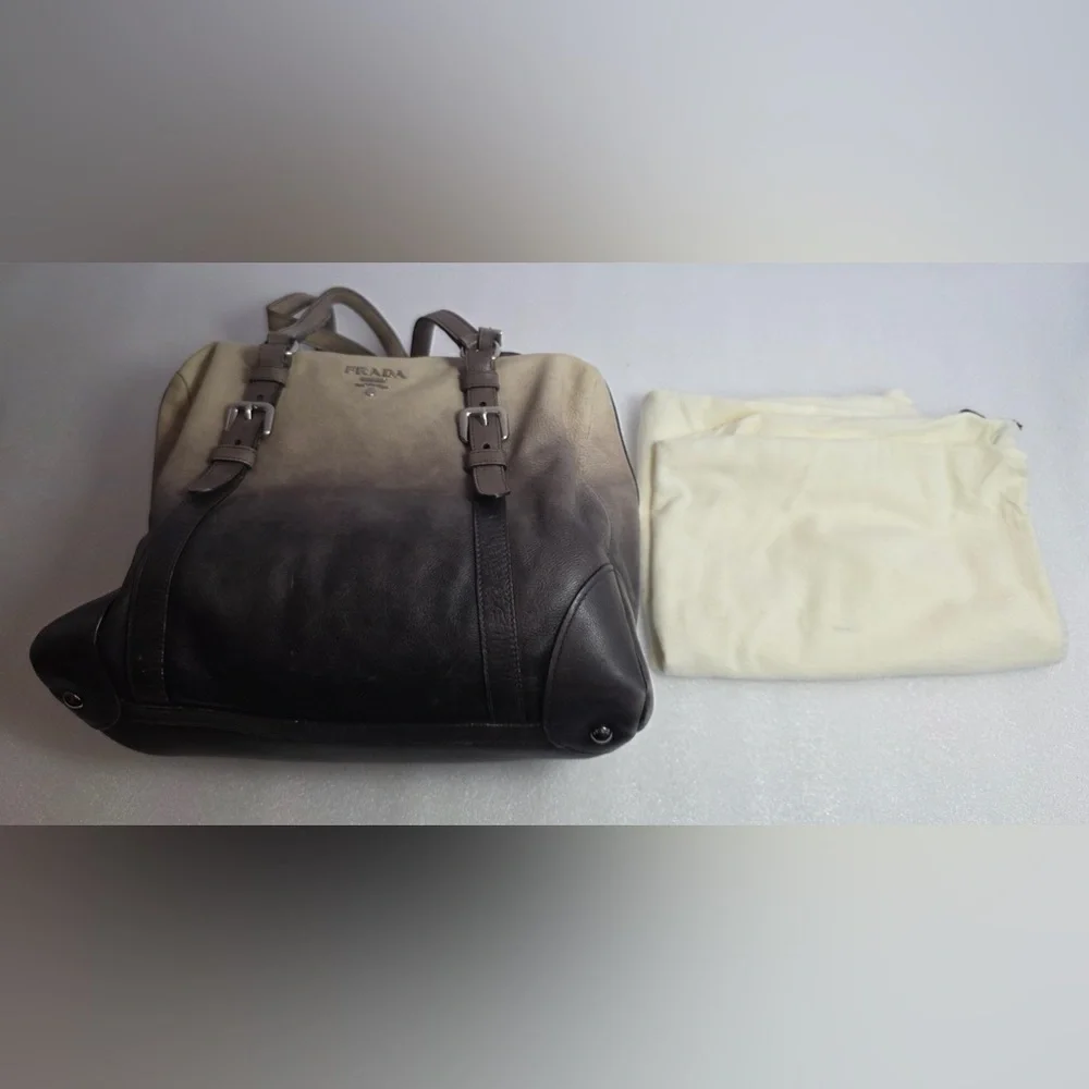 RARE Prada 2007 Ombre Matte Glace Leather Bowler Boston Collector Runway